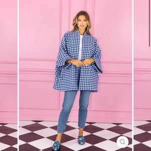 La Vie mini houndstooth light blue duster